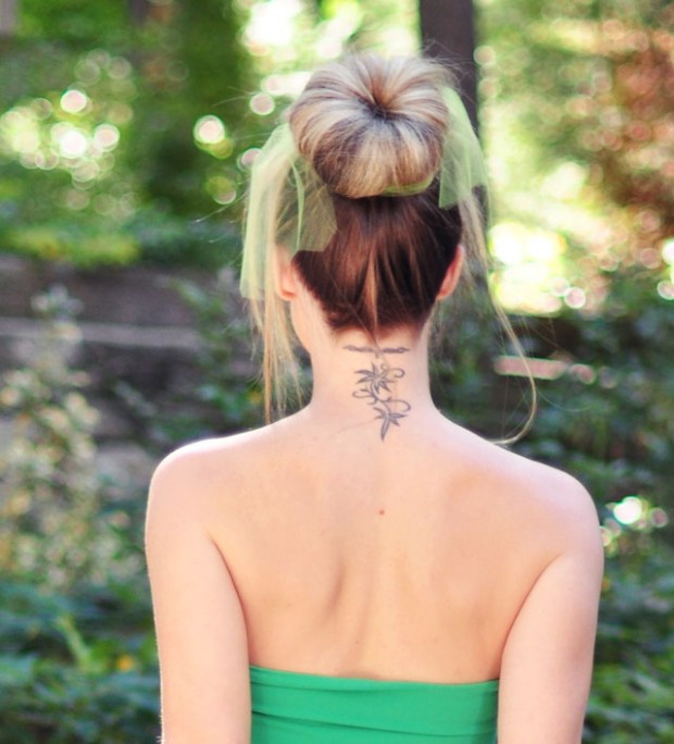 1 Tinker bell hair tutorial sock bun