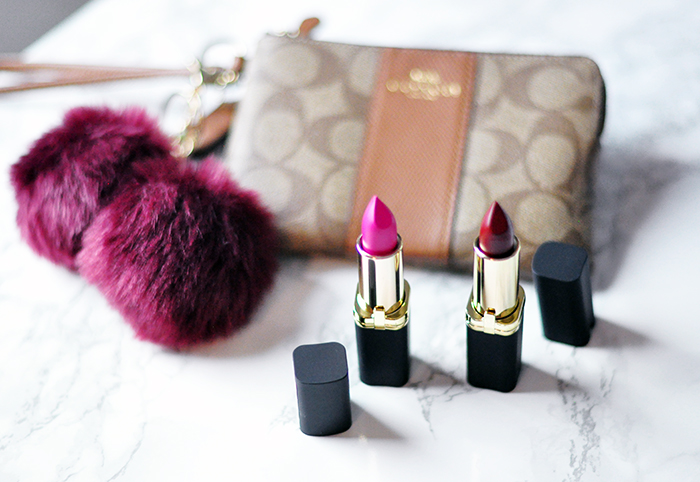 coach wristlet-loreal lipstick