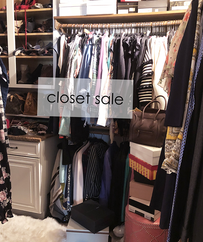 blogger closet sale