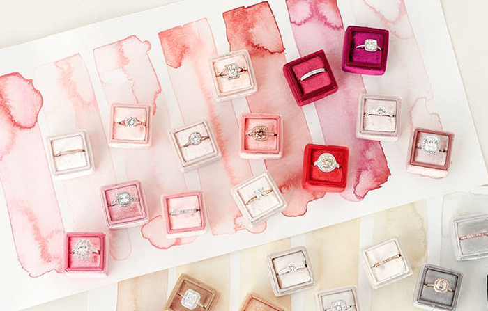 beautiful velvet wedding ring boxes in any color of the rainbow