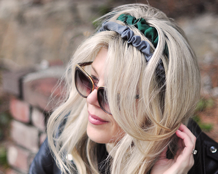 DIY grosgrain scrunshie headband