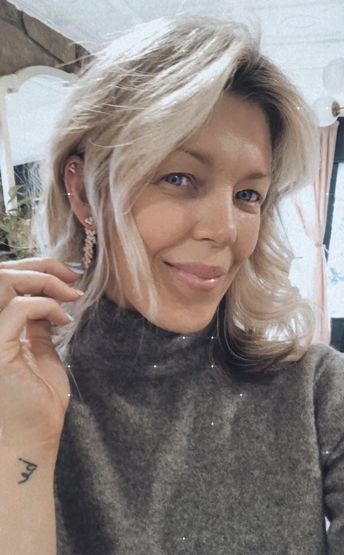 pretty floral white gold ear jackets earrings, tiny wrist tattoo love maegan blog