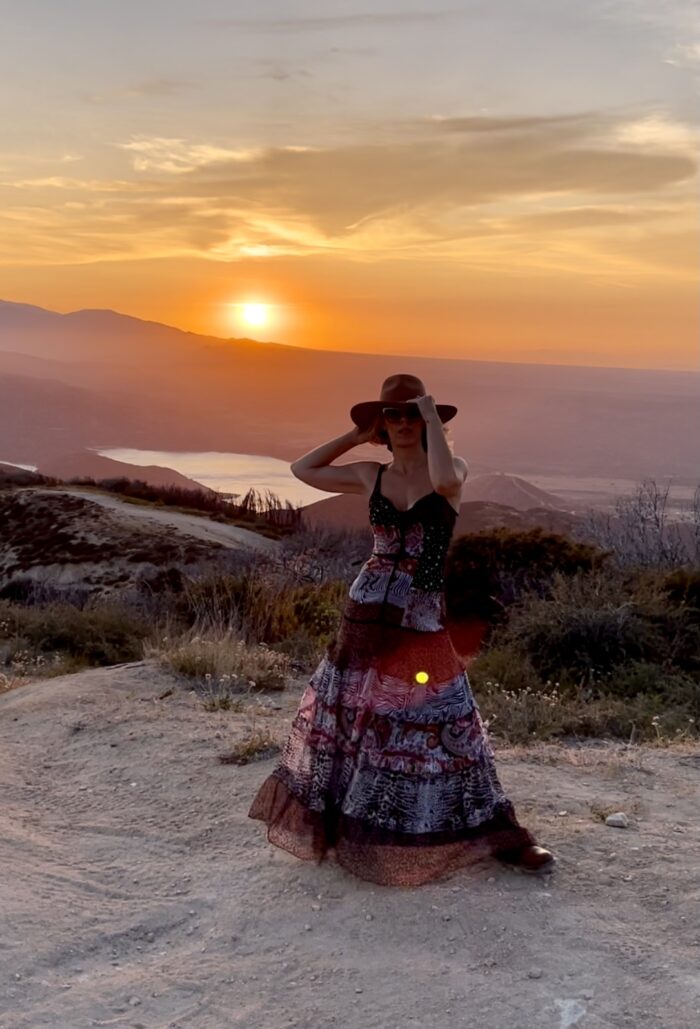 standing in a nice dress staring at the sunset, maxi dress, sunset landscape photo over a lake, mountain lake sunset, silverwood lake, san bernardino mountains, lake arrowhead, sunset pics