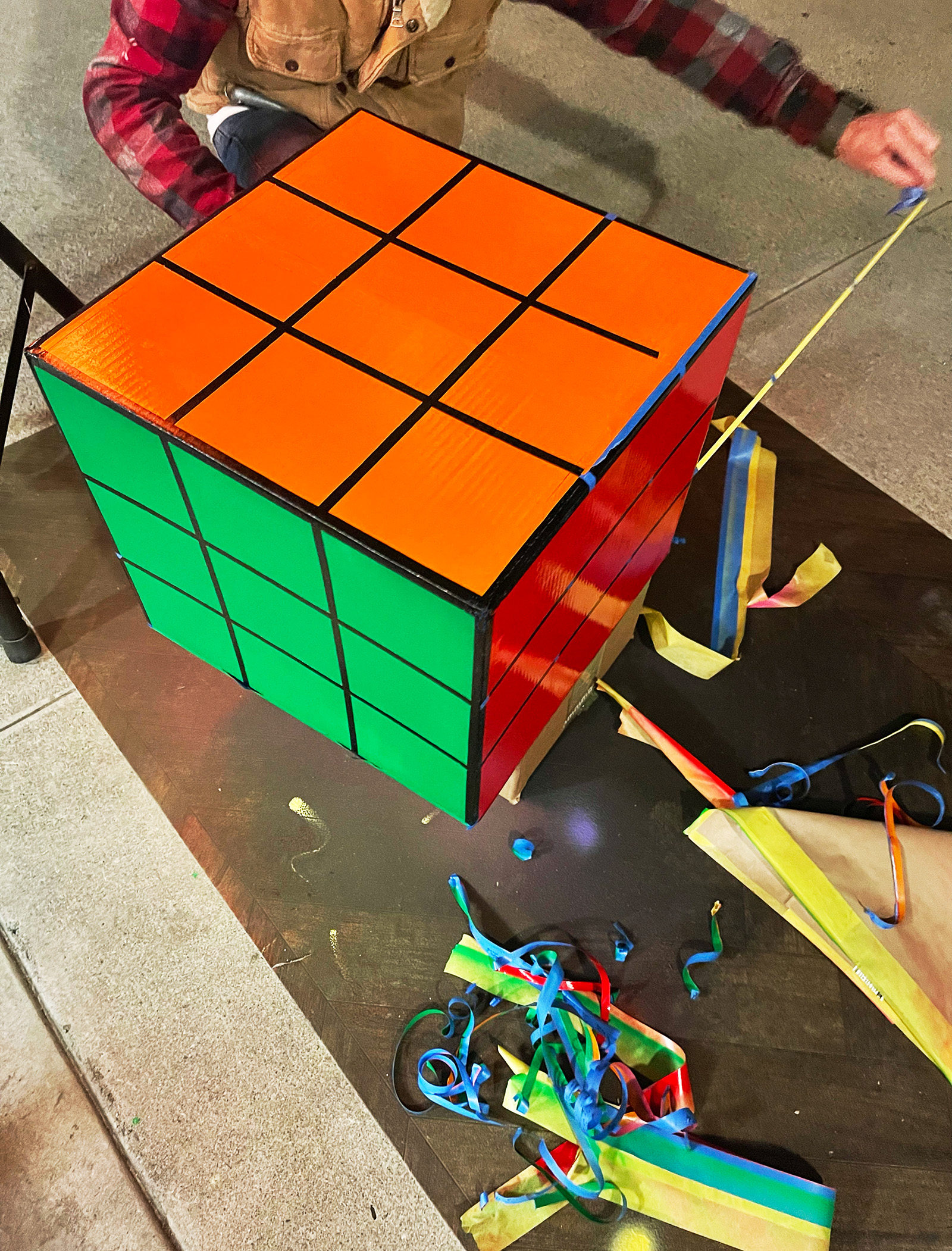 DIY Oversized Rubik's Cubes for Epic 80's Party Decor