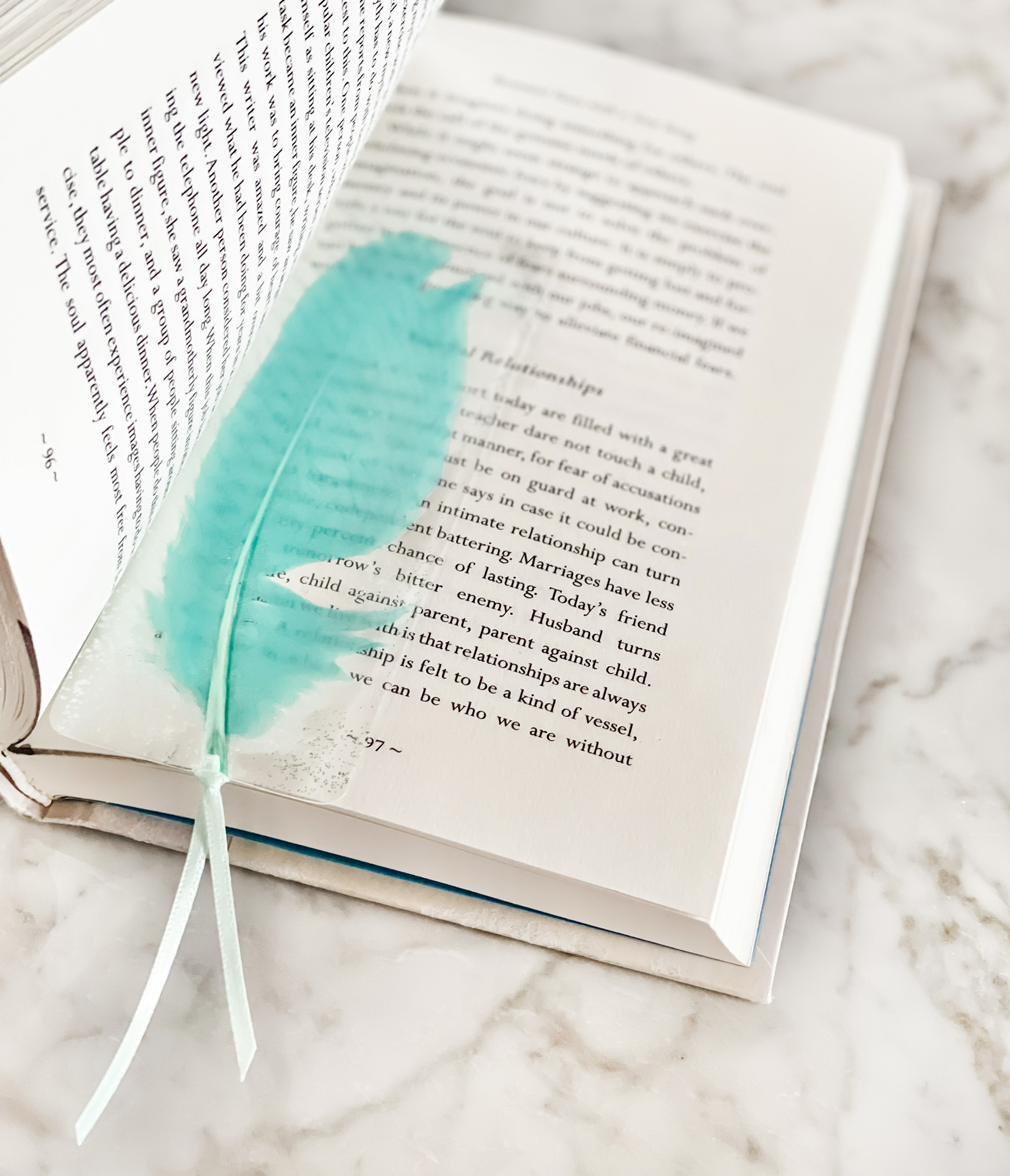 feather bookmarks