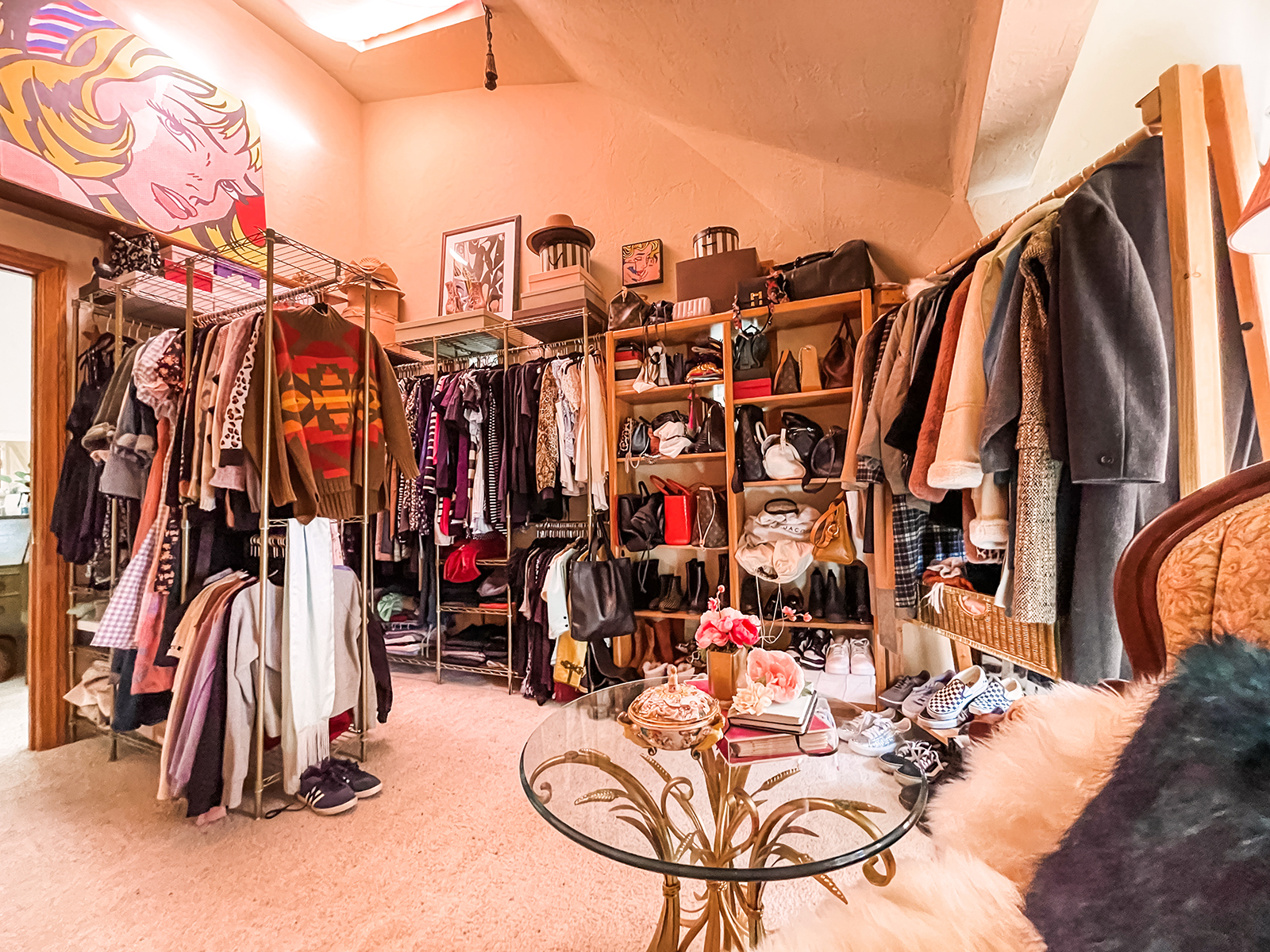 love maegan's closet in the dome house in lake arrowhead