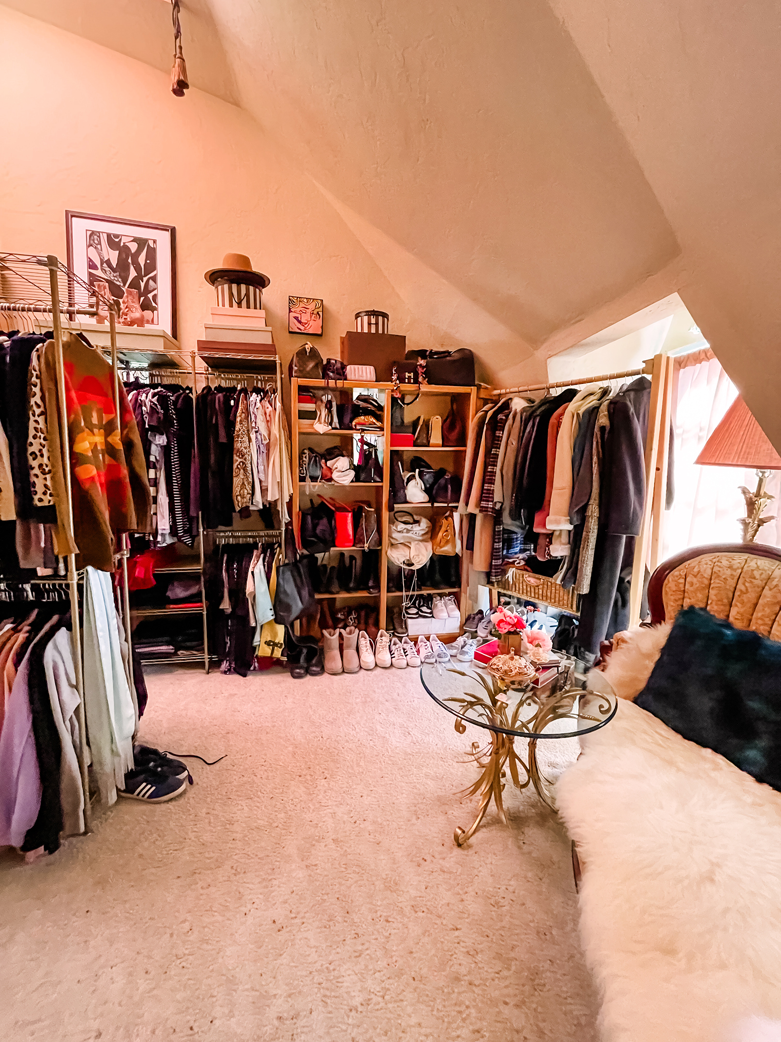 love maegan's closet in the dome house in lake arrowhead