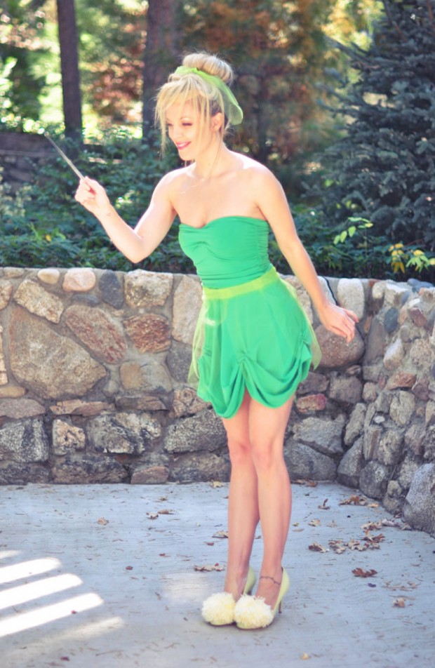 DIY Tinkerbell dress costume shoes-1