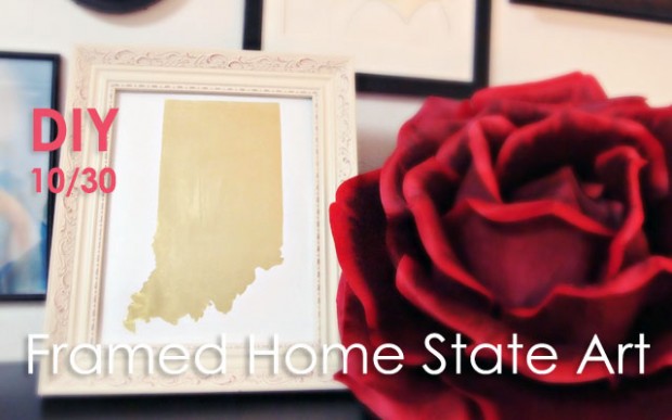 DIY home state art framed print- feature