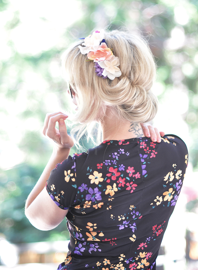 DIY Hair Tutorial - Flower Crown Updo Roll