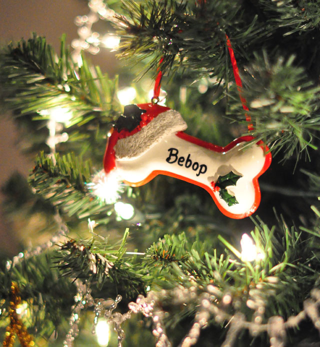 Personalized pet ornament- dog bone