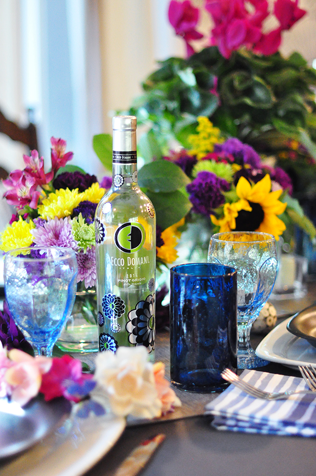 Summer to Fall floral tablescape_ Ecco Domani Wine