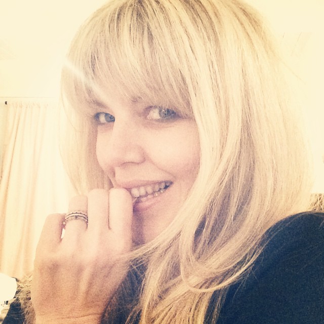 blonde bangs