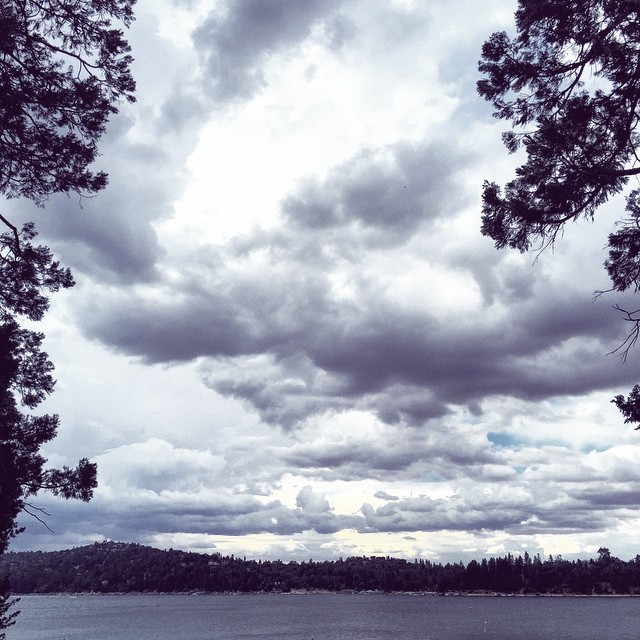 clouds over the lake