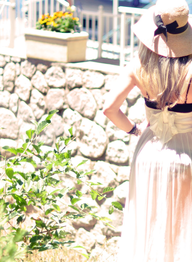 pretty dress summer coverup by the lake