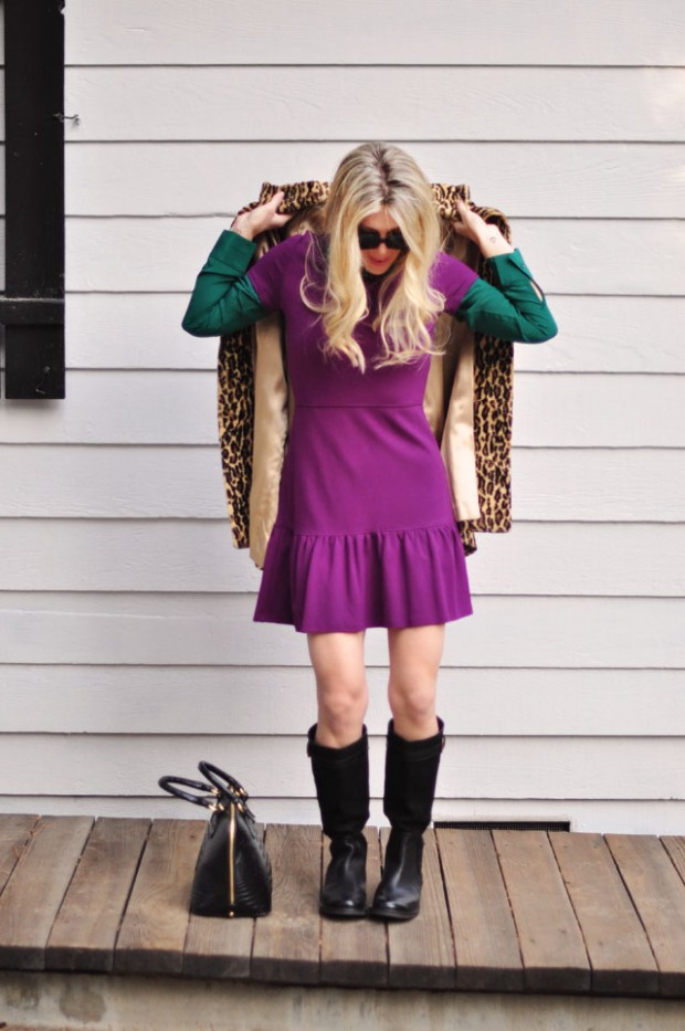 purple and green and leopard print